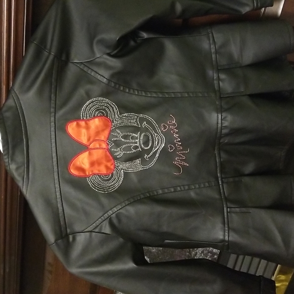 Faux leather minnie mouse moto jacket - Picture 3 of 4